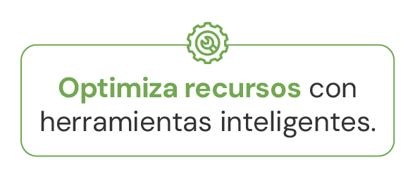 Icono: Optimización de recursos TI con herramientas inteligentes.